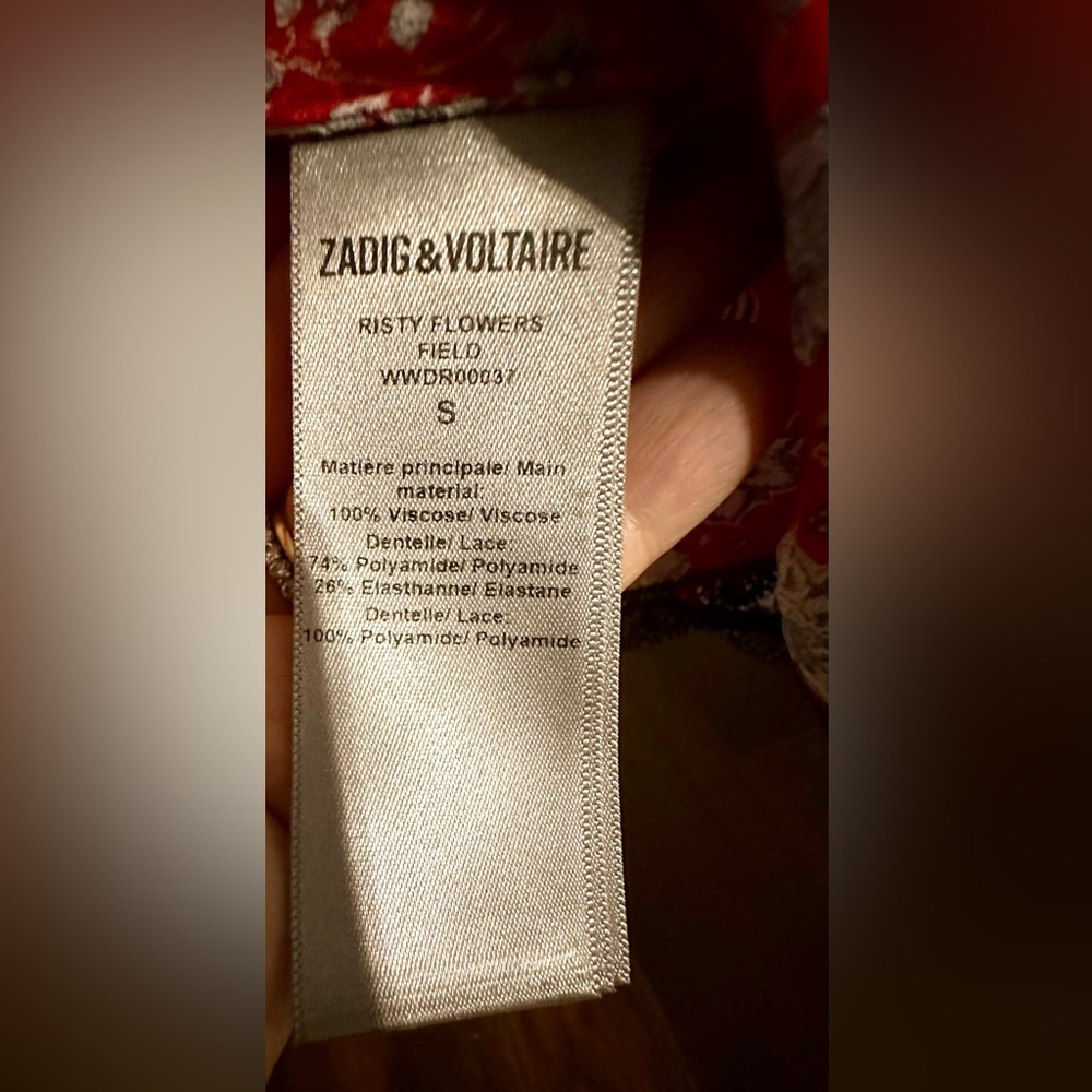 ‼️RARE‼️🎸ZADIG & VOLTAIRE🎸🔥NWOT🔥 FLORAL-PRINT HANDKERCHIEF-HEM DRESS— S - Picture 9 of 16
